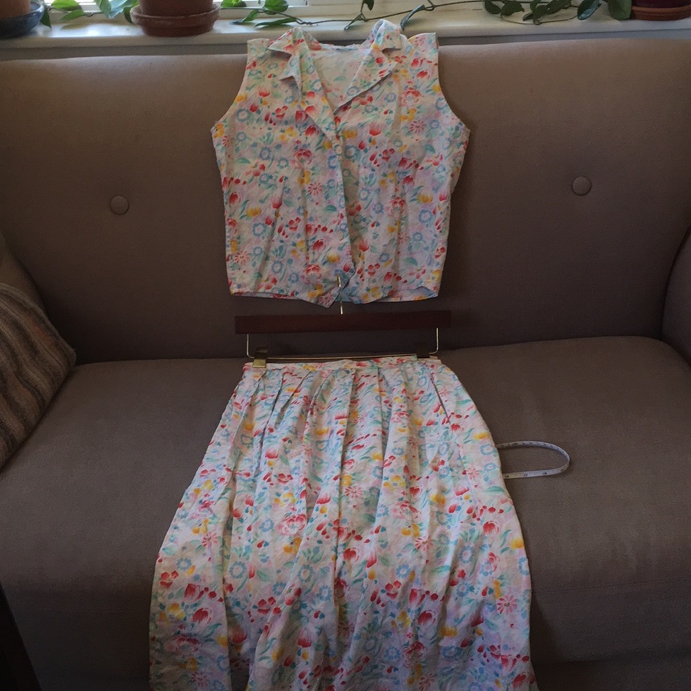 Vintage cotton two piece set.